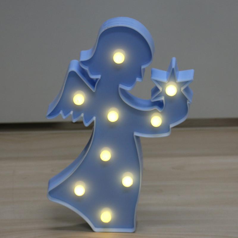 Unicorn Night Light With Star Shape Led Decor For Bedroom And Gift Use