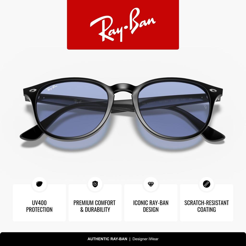 sunglasses 0RB4259F size 53 Asian Ray-Ban 601/80 BLACK, Japan, (FREE size), fit, lightweight.