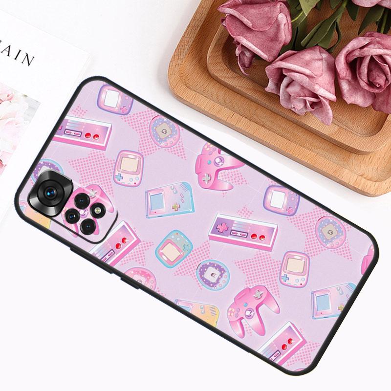 90s Sweet Kawaii Game Controller Case For Xiaomi Redmi Note 14 Pro 13 12 11 9 10 9S 10S 11S 12S Redmi 14C 13C 10C 12C Cover