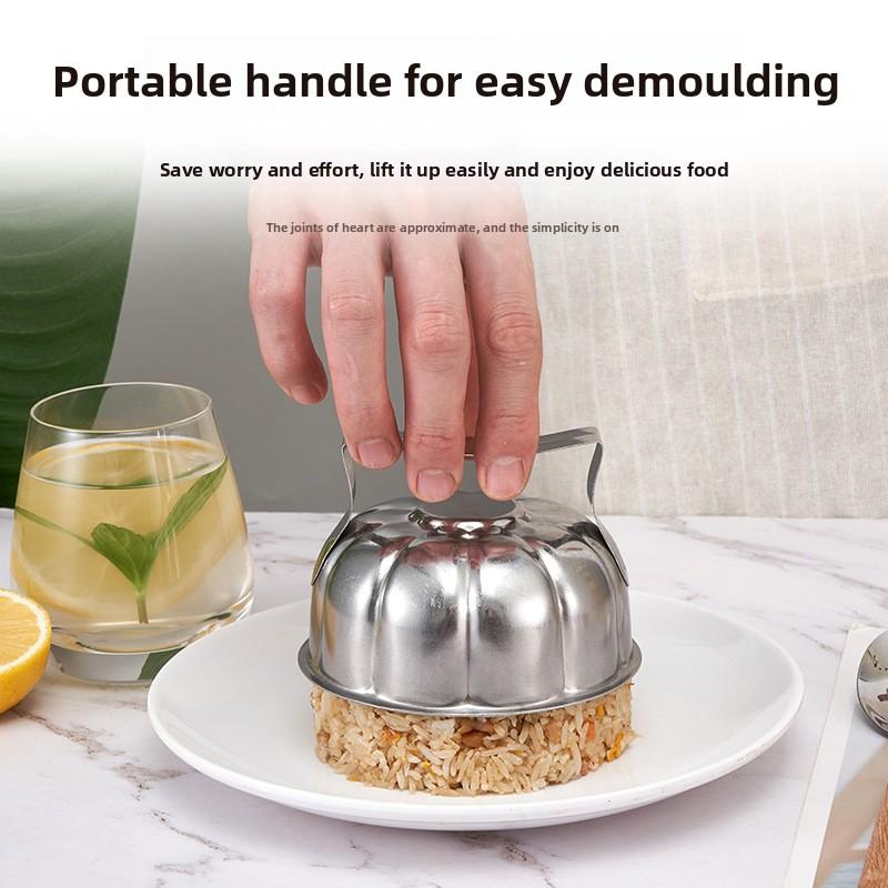 1PCS Stainless Steel Lava Egg Rice Mold Sandwich Papaya Pumpkin Rice Ball Mold with Handle