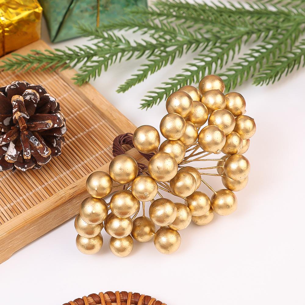 50/1PCS Künstliche Blume Weihnachten Berry Bacca für Haushalt Hochzeit Dekoration DIY Scrapbooking Dekorative Kranz Gefälschte Blumen