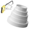 Extractor Fan Pipe Connector Duct Reducer ABS Plastic Sizes 80mm 100mm 120mm 125mm 150mm for Smooth Airflow Transition