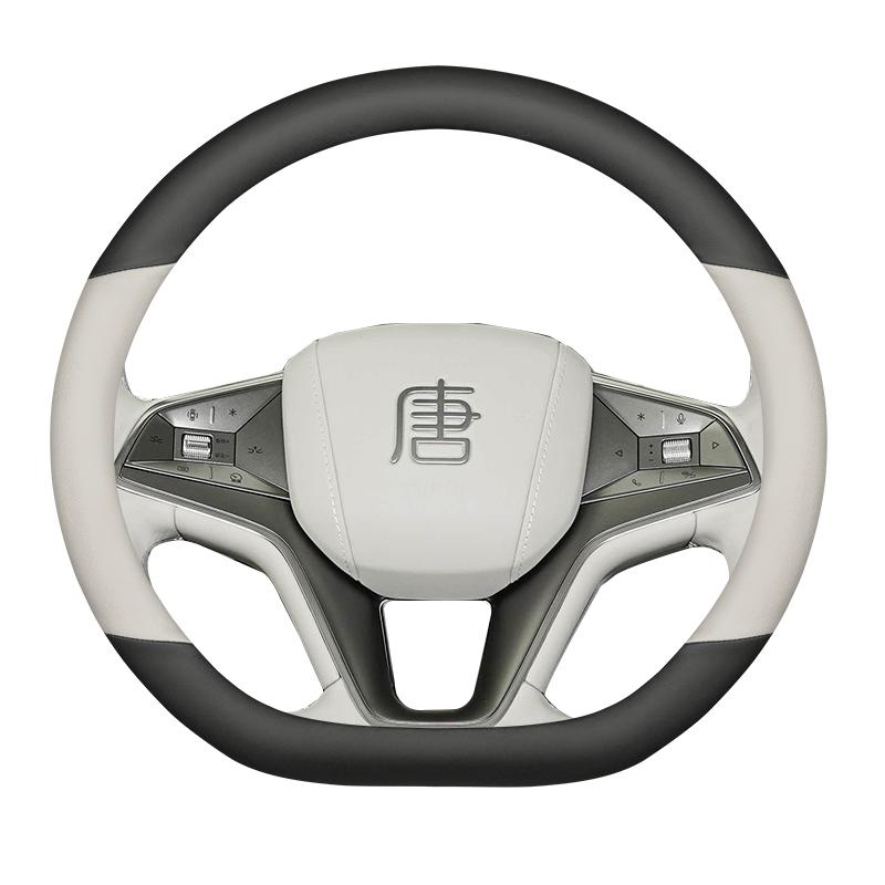 For BYD Tang L Han L Top Leather Steering Wheel Cover Non-slip Wear-resistant Car Handle Cover Four Seasons Interior Accessories