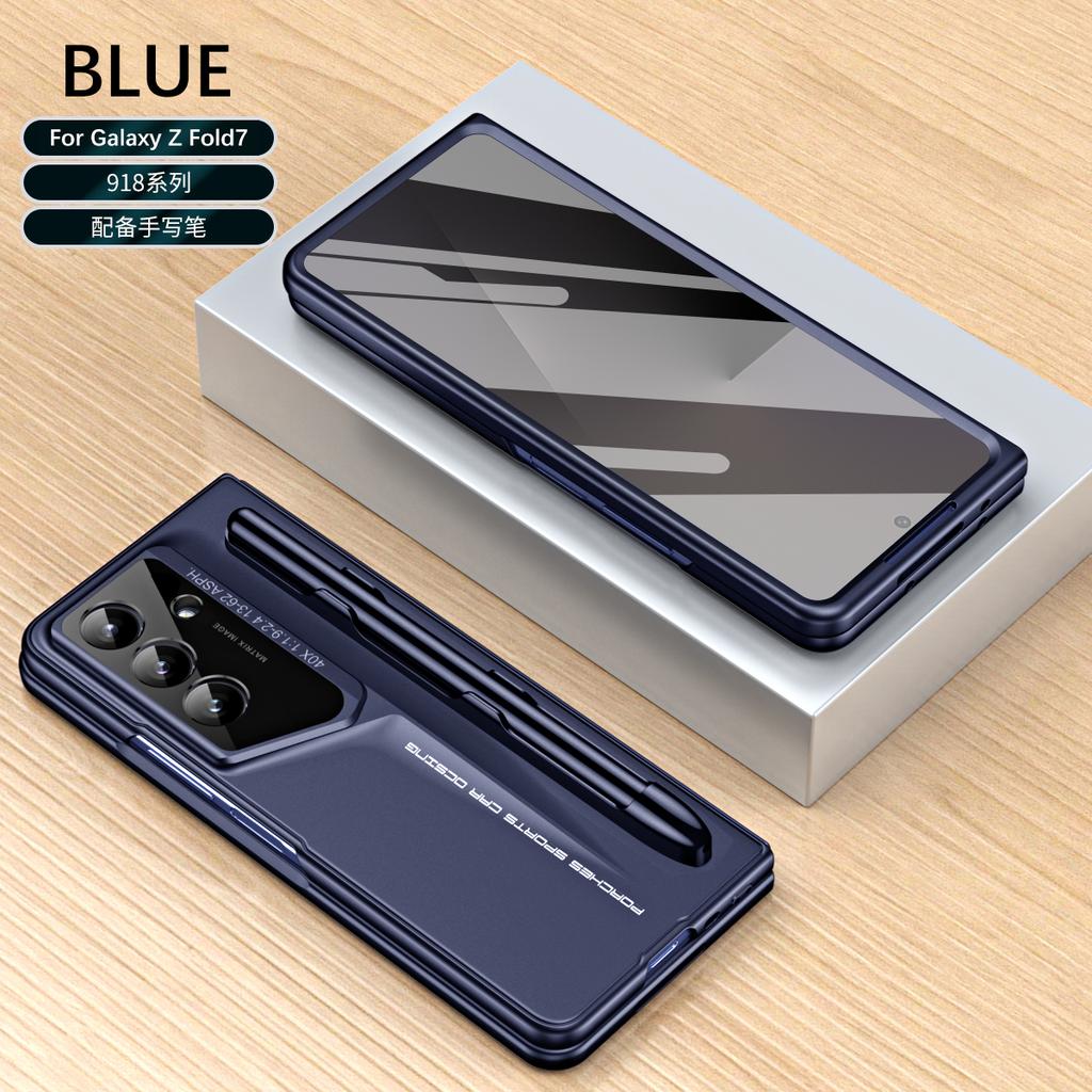 For Samsung Galaxy Z Fold 8 7 6 5 4 Hinge Pen Slot Case Armor Shockproof 360 Full Screen Protector Tempered Glass Folding Cover