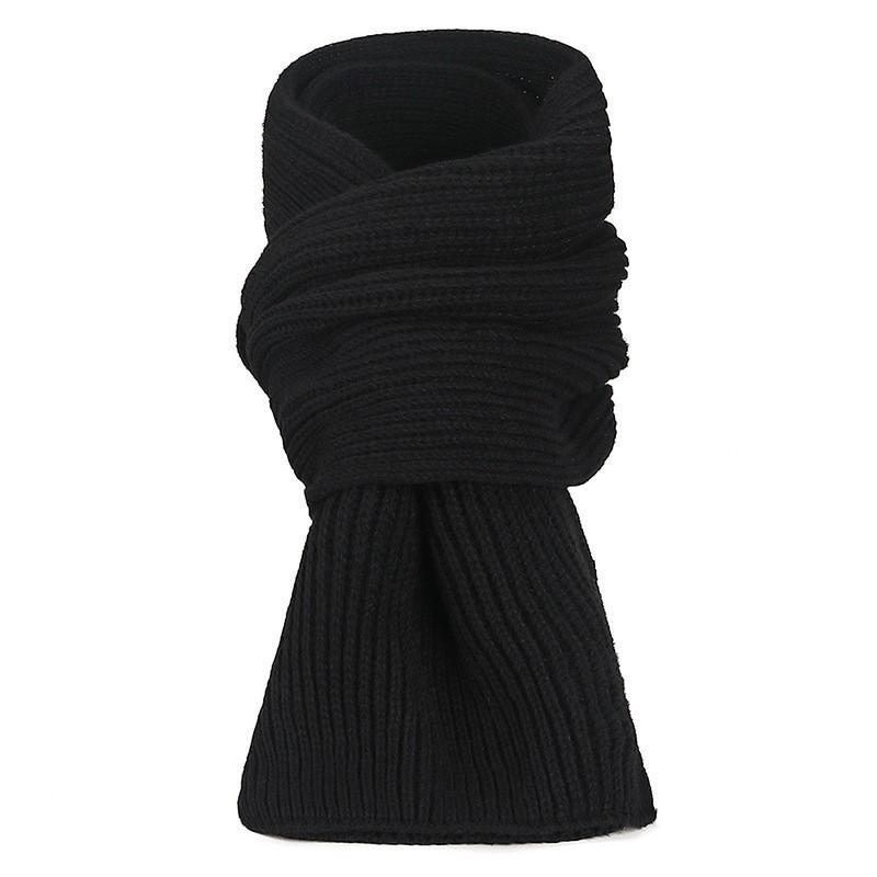 Thickened Scarf Female Korean Version White Solid Color Knitted Scarf Autumn and Winter Student Wool Warm Scarf Atmosphere