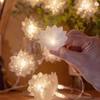 LED Fiber Optic Flower String Lights Flash Double Layered Fairy Lamps 1.5M/3M Battery Powered Christmas Tree Flower Lights