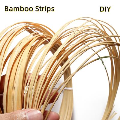 10 st Naturliga Bambu Platta Remsor för Hantverk Handgjort Trä DIY, Vävning Korgtillverkning Material Trädgårds Blomsterdekoration 2-10 mm