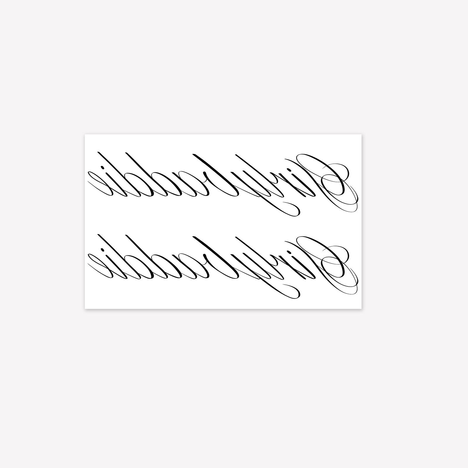 American dark domineering personality creative twin snake waist and abdomen tattoo sticker 19*12