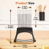 Onion Slicer, Stainless Steel Onion Holder for Slicing with Protective Case, Onion Cutter Tool for Meat Lemon Potato