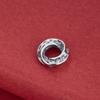 S925 Sterling Silver Hammered Twisted Spacer Ring Beads for DIY Jewelry Crafting.