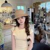 2025 Women's Trendy Slim-Fit Sweet Bow Short-Sleeve Top - Versatile & Flattering