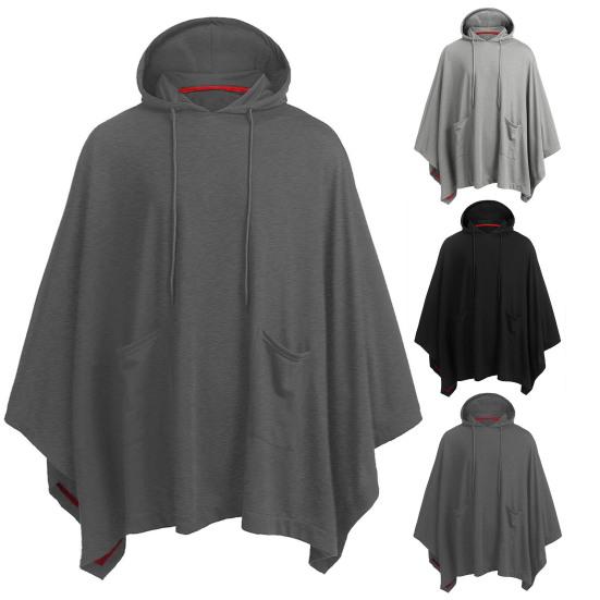 

Пуловер с рукавами «летучая мышь» Потрясающий большой повседневный мужской плащ