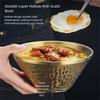 Double Layer Salad Mixing Bowl 304 Stainless Steel Soup Fruit Bowls Durable Ice Cream Bowl  Rice