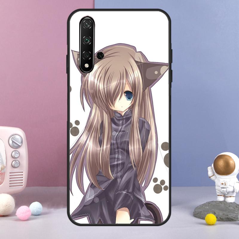 Anime Cat Girl For Huawei Nova Y72 Y61 Y91 Y73 Y90 Y70 Y60 12s 12i 11i 8i 9 10 SE P60 P30 Pro P40 Lite Case