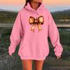 Women's Long-sleeved  Oversized Dropped Shoulder Sleeves Women's Hooded Halloween Print Plush Sweatshirt