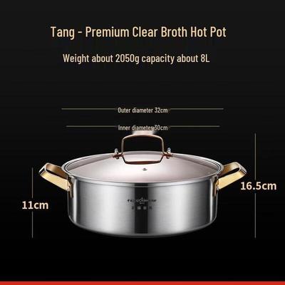 JINGRX 304 Stainless Steel Induction Hotpot