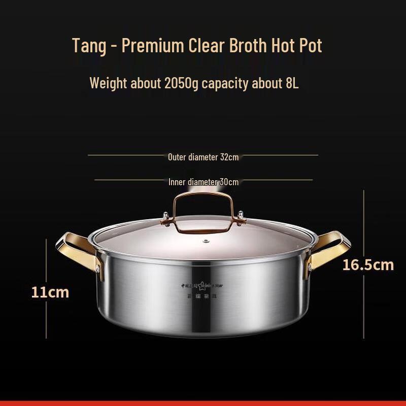 JINGRX 304 Stainless Steel Induction Hotpot