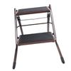 2-Stufen-Leiter, 120 kg Tragkraft, klappbarer Tritthocker mit breitem Anti-Rutsch-Pedal für Küche und Bad