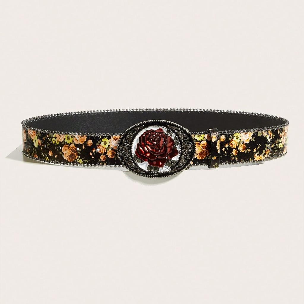 Europäischer und Amerikanischer Stil Retro Rosen Design, Nischen Damenmode Gürtel ZubehörEuropäischer und Amerikanischer Stil Retro Rosen Design, Nischen Damenmode