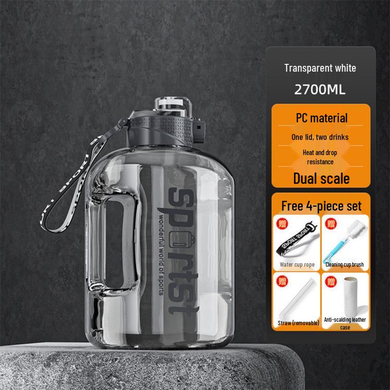 Large Capacity Sports Water Bottle - Portable Plastic for Fitness, Students, and Everyday Use