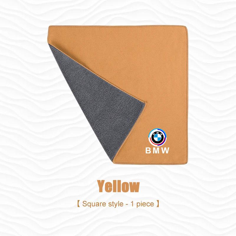 For BMW M E46 E90 E60 Car Sticker Soft Brush Dust Remover Suede Fleece Microfiber Wash Towel For BMW 50th Anniversary 1 3 5 7 series E83 F16 E70 q00
