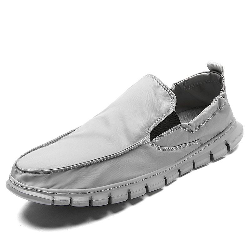 Men's Large Size Breathable Canvas Slip-On Shoes, Old Beijing Style Umbrella Cloth Sneakers