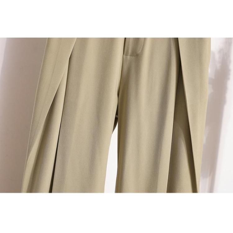 New Plus Size Womens Pants High Waist Vintage Loose Casual Trousers Elastic Design Wide Leg Basic Fashion Solid 5XL