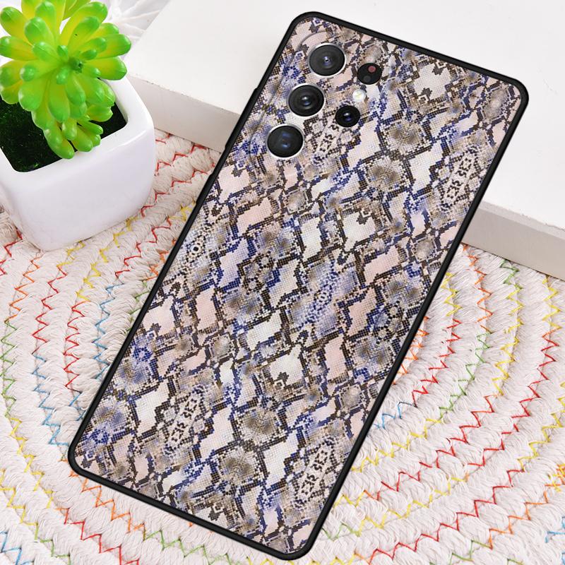 Snake Skin Texture TPU Phone Case For Samsung Galaxy Note 10 Pro S26 S25 S24 S23 S22 Ultra Plus S21 FE S20 Shockproof Cover