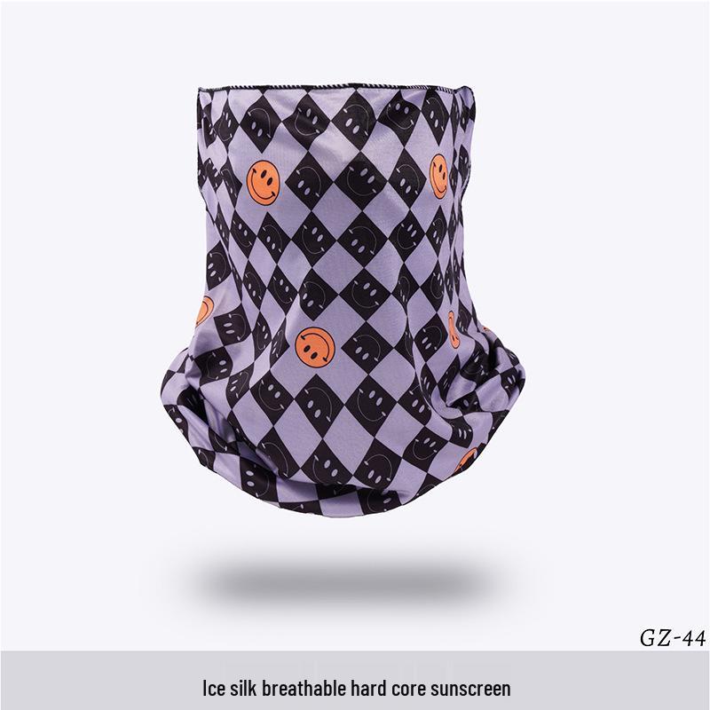 Ice Silk Ear-Hanging Face Mask - Breathable Sunshade & Neck Gaiter for Cycling & Sports
