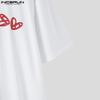 INCERUN Plus Size Men Short Sleeve Print Casual Loose T-shirts Tops