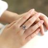 ALLNOEL Natural Alexandrite 925 Silver Ring Health Rings for Women Weight Loss Fatigue Pressure Fatigue Relief Yoga Jewelry Gift