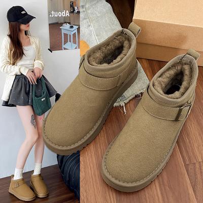 Snow Boots Women's New Autumn and Winter Velvet Thickened Women's Shoes Large Size Warm Snow Cotton Shoes Casual Boots