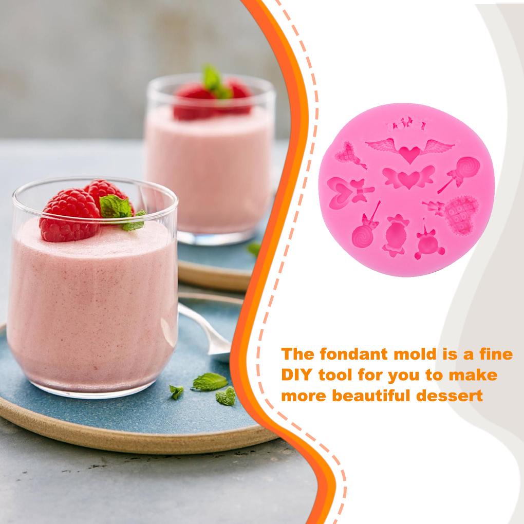 Fondant Mold Portable 9 Grid Non-stick Cute Home Kitchen Cartoon Sugar Candy Jelly Cake Baking Mould Accessories