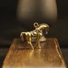 Brass 3D Zodiac Horse Keychain Pendant