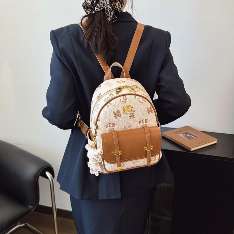 Neuer Vielseitiger Kontrast-Rucksack für Damen Original Teddybär Tasche Cartoon Lässige Reisetasche Minimalistischer Rucksack