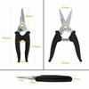Stedi All-Purpose Black Electrician's Scissors, High-Hardness Stainless Steel Cable Cutter (For Electrical Cords, Fabric, Metal, Carpet, Paper)