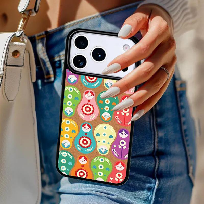 Russian Dolls Matryoshka Phone Case For iPhone 17 Air 14 15 13 12 Max Cover For Apple 16e 11 Pro Max Plus Coque