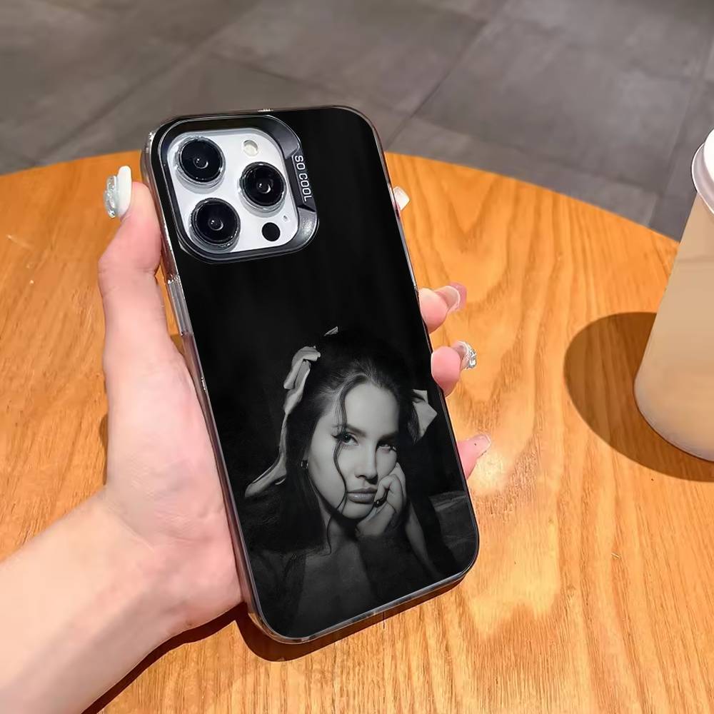 L-Lana D-Del R-Rey Singer Phone Case For iPhone17,16,15,14,13,12,11,Pro,MAX White Matte Shockproof Cover