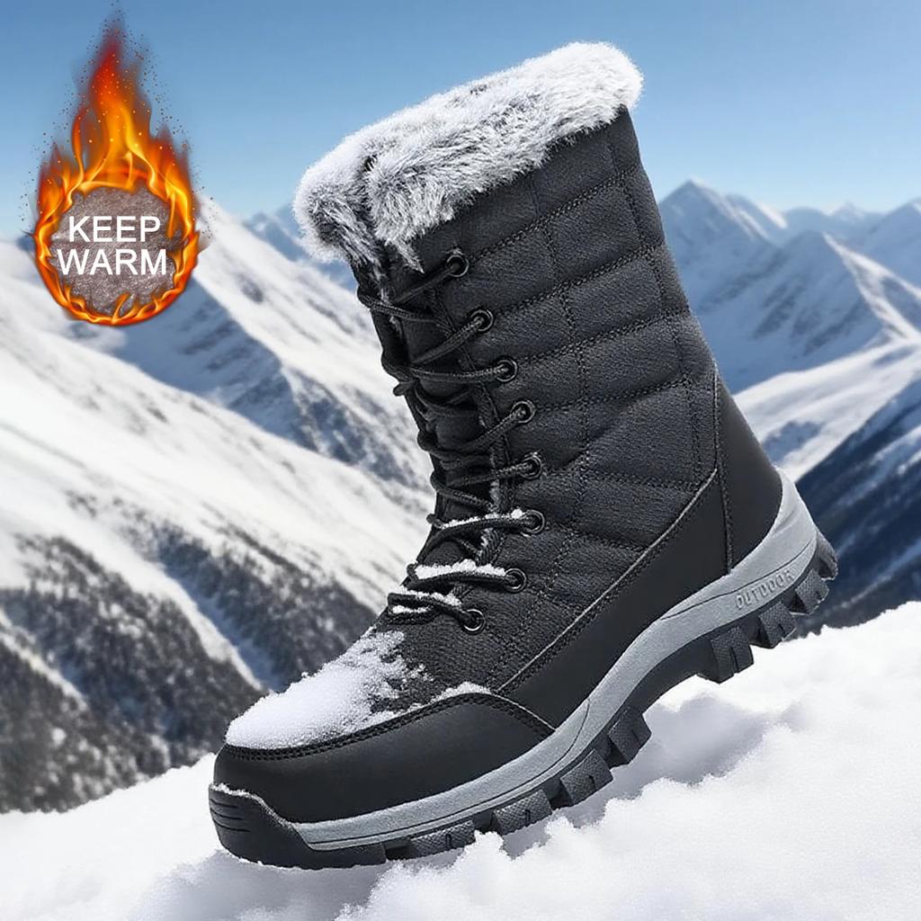 Winter Men's Snow Boots Trend Warm Plush Anti Slip Shoes Outdoor Hiking Boots for Women Sneakers Couple Boots Size 36-48 Zapatos