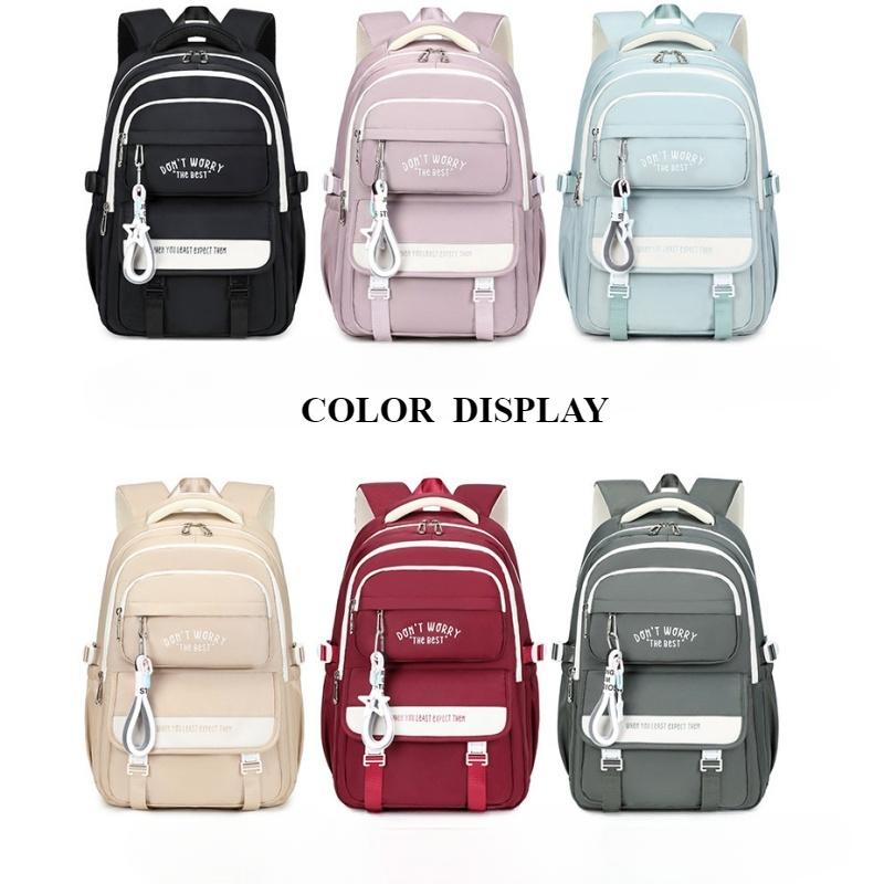 2025 Summer New High School Student Book Bag Sturdy Oxford Wear-resistant Teenager Girl School Bag Lightweight Large Capacity College Student Backpack