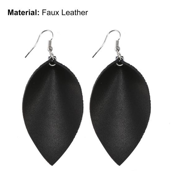 Ohrringe aus verschleißfestem Kunstleder im Ethno-Stil