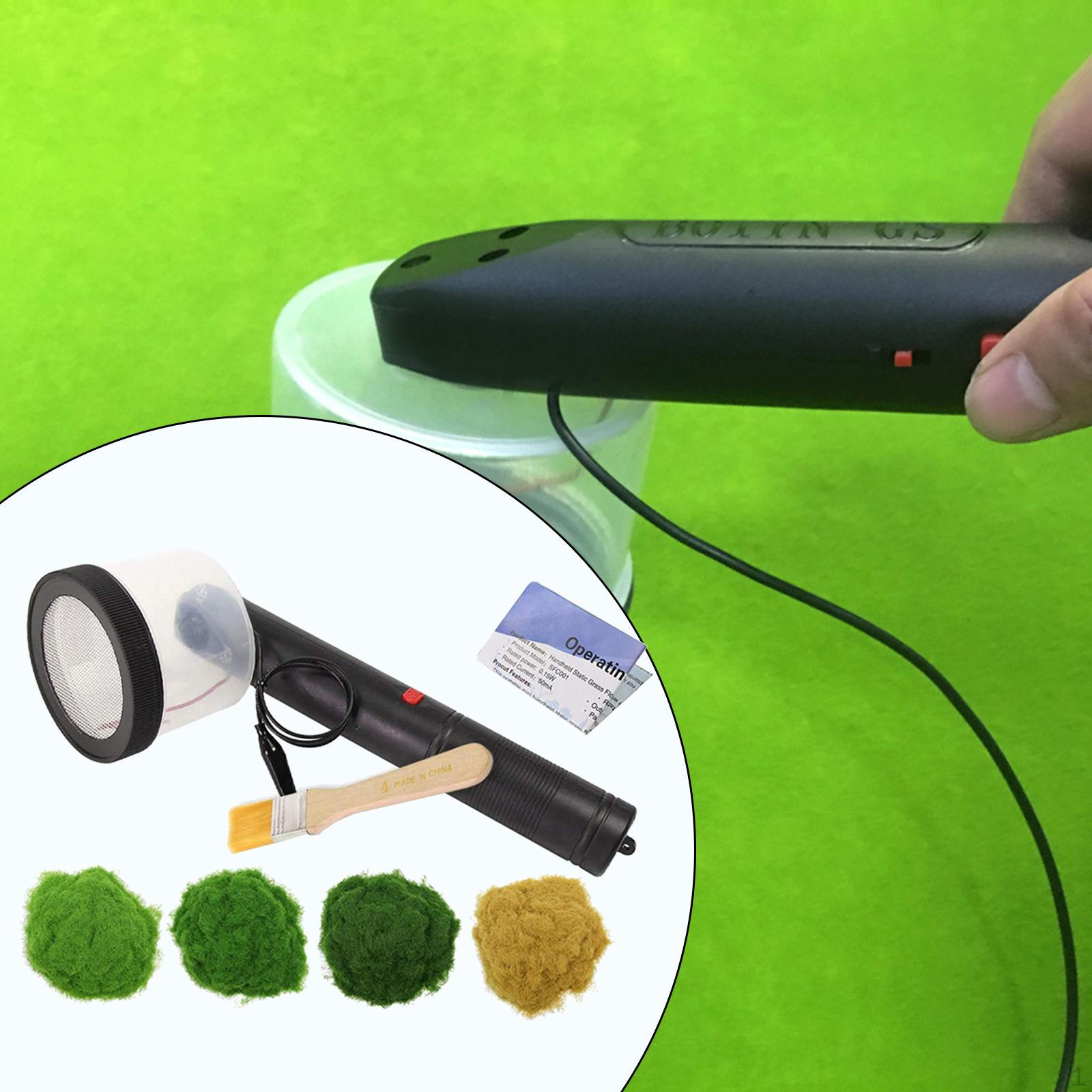 

Electrostatic Flocking Machine with Portable Static Lawn for Scenic Modeling Type B