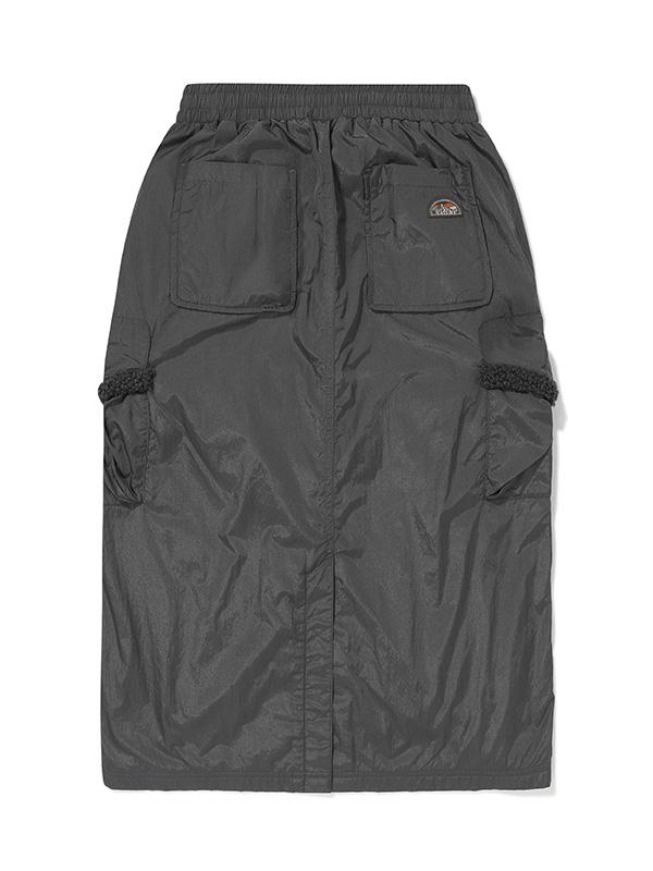 Bbc Earth W Bobble Brushed-Lined Skirt_Charcoal