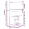 VidaXL Highboard Black 92x33x140 Cm Engineered Wood, Bookcase, Modern Bookcase, Bookshelf, 3309610
