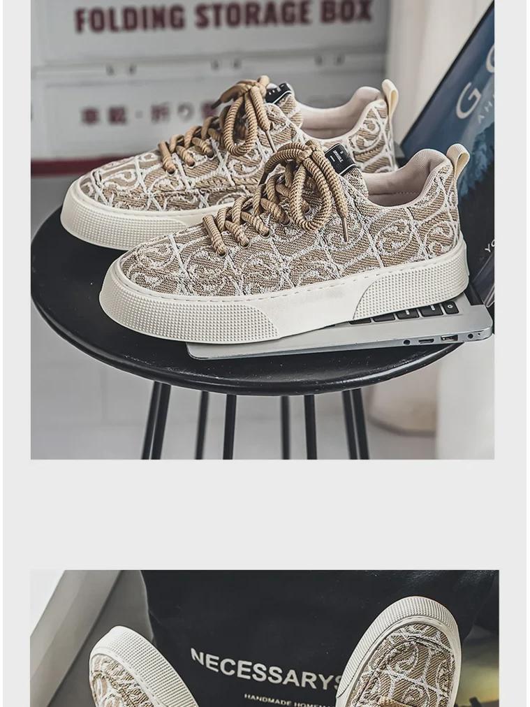 Pánské trendy jarní prodyšné plátěné tenisky