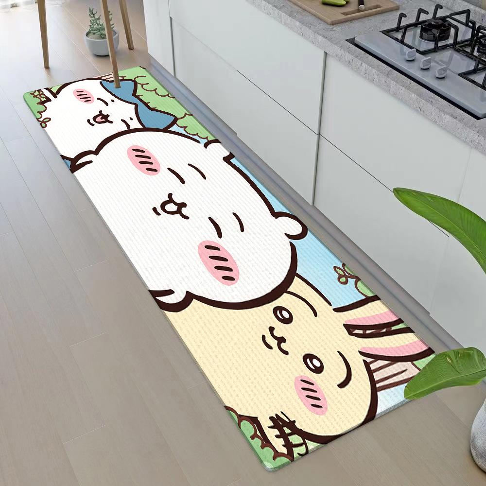 Entrance Front Door Doormat Anime Chiikawas Non-slip Kitchen Rug Living Room Rugs Balcony Bathroom Foot Mat Floor Mats Carpet