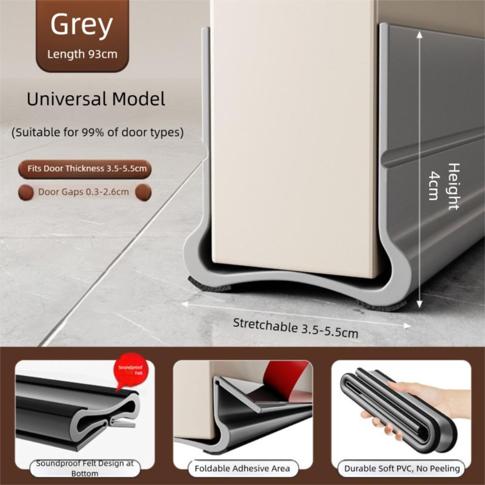 Self-adhesive Door Draft Stopper Noise Reduction Blocker Professional Draught Excluder  Living Room
