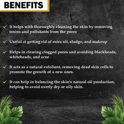 Veda Harvest Activated Charcoal Powder 120gm | 100% Natural | Skin Detox, Teeth Whitening & Dead Skin Removal