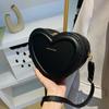 Heart Shape Crossbody Bags For Women Solid Pu Leather Shoulder Bags Fashi Handbags