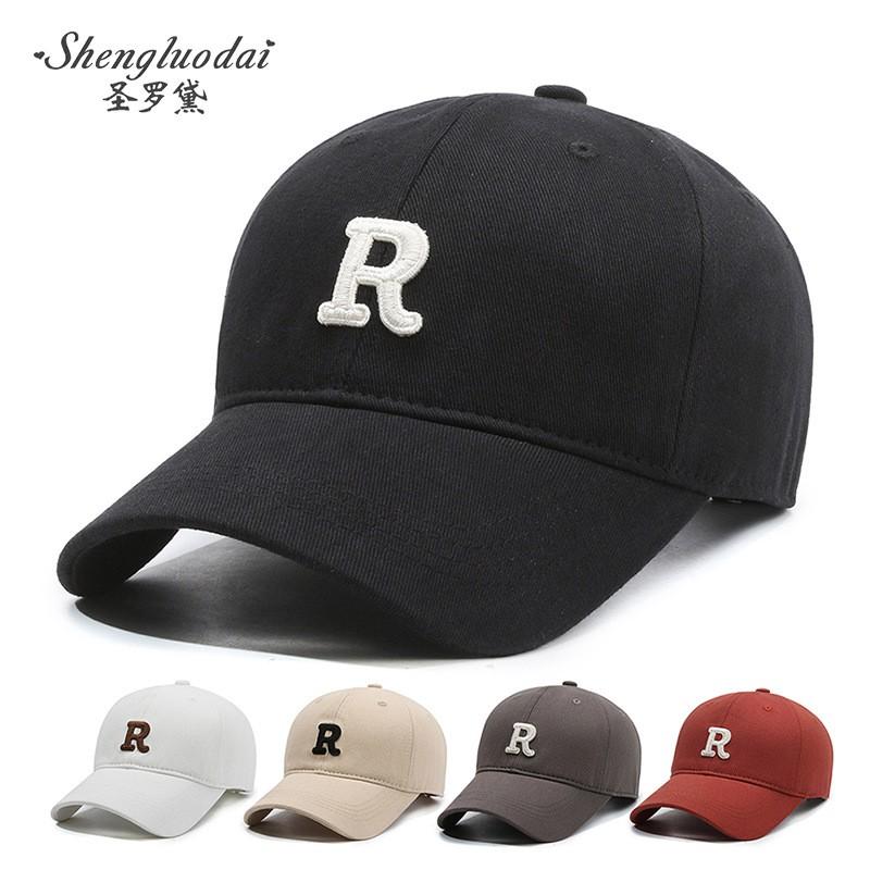 Unisex Cotton Baseball Cap With Embroidered Short Brim Hard Top Students Casual Wear Fall